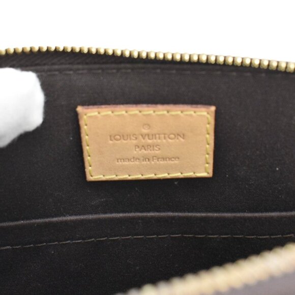 Louis Vuitton  Alma BB Monogram Vernis Satchel Bag Dark Burgundy - Picture 12 of 13